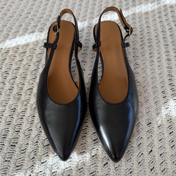 NWOT MADEWELL The Debbie Slingback Classic Black Pointed Toe Pump Heel Women 6.5 - Picture 5 of 10